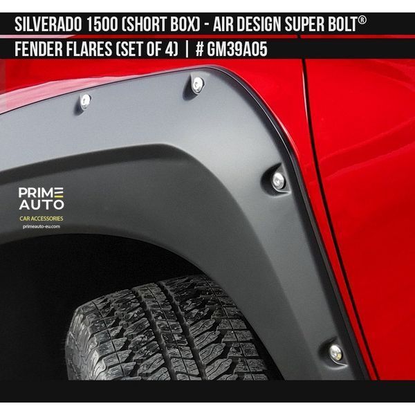 Extensoare pentru pasajele roții Chevrolet Silverado 1500 2019-2021 negru AIR DESIGN GM39A05