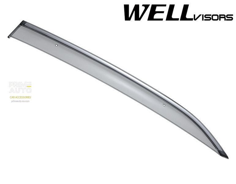 Owiewki do szyb samochodowych num 4 szt z chromowaną odlewanie Mercedes-Benz E-Class 2010 - 2016 Sedan Wellvisors 3-847MB013