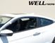 Window Deflectors 4pcs Set with Chrome Trim Honda Civic 2016-2020 Coupe Wellvisors 3-847HD042