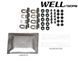 Owiewki do szyb samochodowych num 4 szt z czarna chromowana listwa Chevrolet Sonic 2012 - 2020 Hatchback Wellvisors 3-847CH002