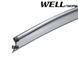 Owiewki do szyb samochodowych num 4 szt z chromowaną odlewanie Mercedes-Benz E-Class 2010 - 2016 Sedan Wellvisors 3-847MB013
