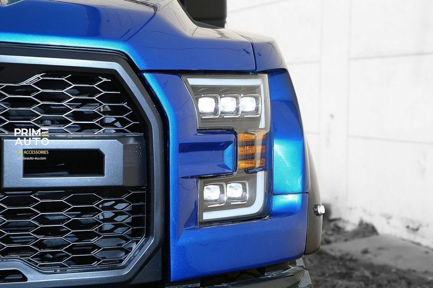 Передние фары Ford F150 2015-2017 LED NOVA серия хром AlphaRex 880151 880151 фото