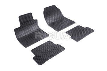 Dywaniki samochodowe gumowe zestaw 4 szt czarny Renault Clio 2012 - 2018 Rigum 902105
