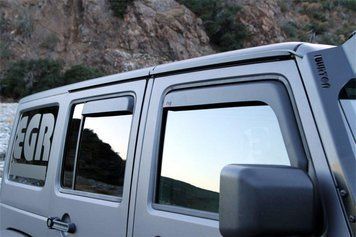 Window Deflectors 4 pcs set Jeep Wrangler JK 2007 - 2017 Dark Matte EGR 575155