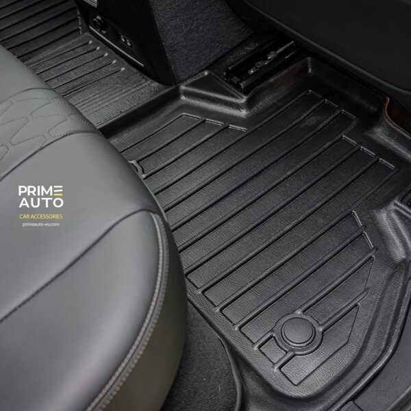 Dywaniki samochodowy gumowy z krawędzią zestaw 3 szt Toyota Land Cruiser 100 1998 - 2007 czarny 5022483 SOVA-PL