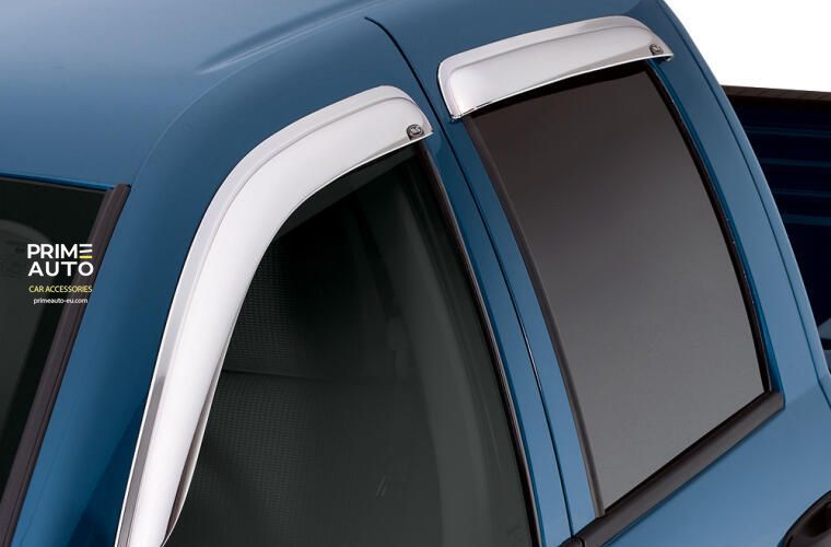 Owiewki do szyb samochodowych spoiwo chromowany Ford Edge 2015- 2025 num 4 szt AVS 684930
