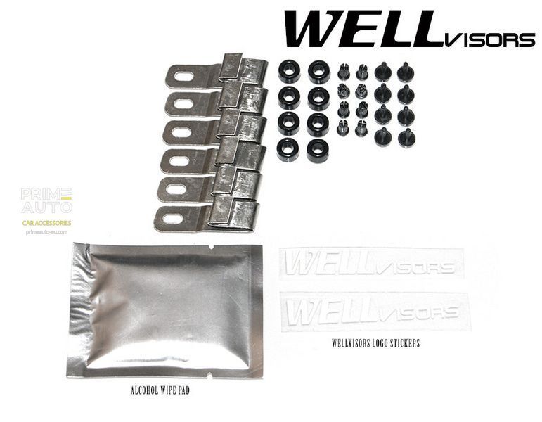 Дефлекторы окон к-т 4 шт с хромированным молдингом Mercedes-Benz R-Class 2006 - 2012 Wellvisors 3-847MB012 3-847MB012 фото