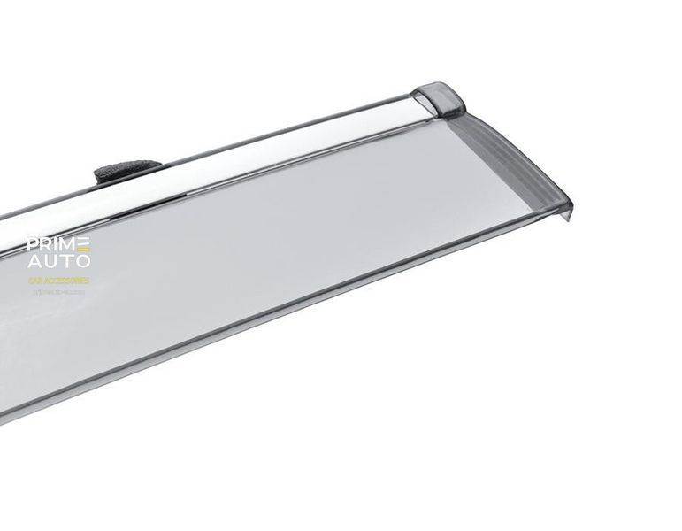 Window Deflectors 4pcs Set with Chrome Trim Cadillac XT4 2019-2025 Wellvisors 3-847CA008