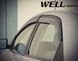 Дефлекторы окон к-т 4 шт с черным хромированным молдингом Kia Forte 2010 - 2013 Sedan Wellvisors 3-847KA007 3-847KA007 фото 7