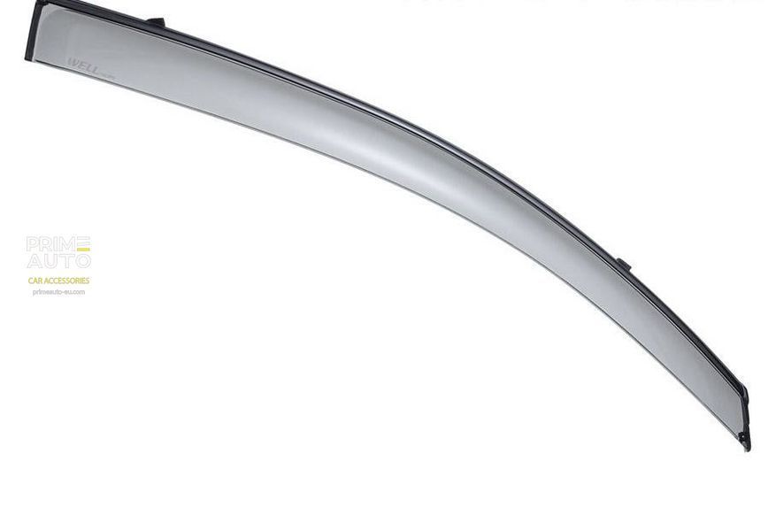 Дефлекторы окон к-т 4 шт с черным хромированным молдингом Mitsubishi ASX 2011 - 2022 Wellvisors 3-847MI007 3-847MI007 фото