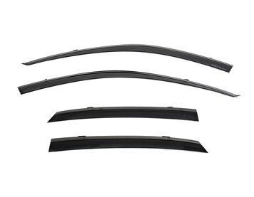 Window Deflectors 4pcs Set With Black Trim Honda Civic 2022-2025 Sedan Wellvisors 3-847HD045