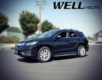 Window Deflectors 4pcs Set with Chrome Trim Acura RDX 2013-2018 Wellvisors 3-847AC004
