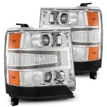 Lampy przednie Chevrolet Silverado 1500 2016-2018 LED LUXX seria chrom AlphaRex 880235