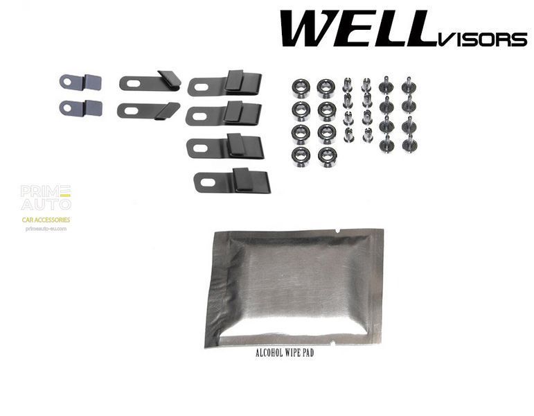 Дефлектори вікон к-т 4 шт з хромованим молдингом Volkswagen ID4 2021 - 2025 Wellvisors 3-847VW022 3-847VW022 фото