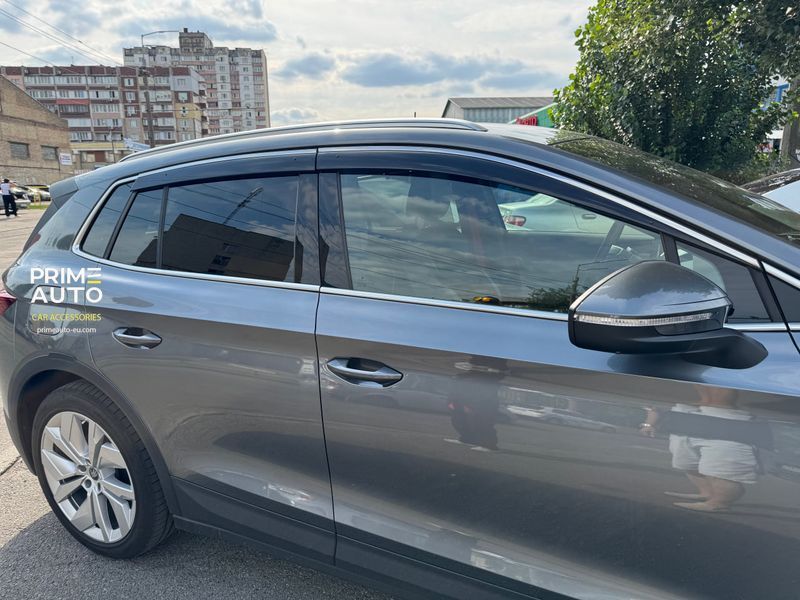 Дефлектори вікон к-т 4 шт з хромованим молдингом Volkswagen ID4 2021 - 2025 Wellvisors 3-847VW022 3-847VW022 фото