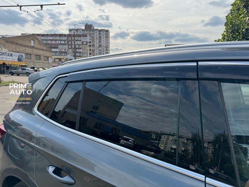Дефлектори вікон к-т 4 шт з хромованим молдингом Volkswagen ID4 2021 - 2025 Wellvisors 3-847VW022 3-847VW022 фото