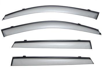 Window Deflectors 4pcs Set With Black Trim Kia Sorento 2011-2015 Wellvisors 3-847KA002