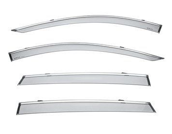 Window Deflectors 4pcs Set with Chrome Trim Acura RDX 2019-2025 Wellvisors 3-847AC013