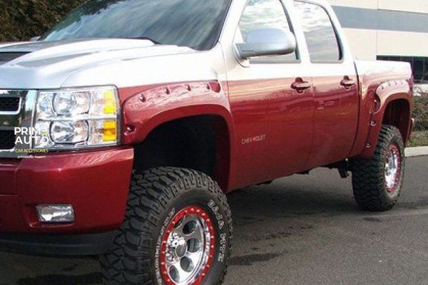 Fender Flares set 4 PCs Chevrolet Silverado 1500 2007-2013 Cutout Pocket-style black Bushwacker 40949-02