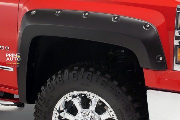 Fender Flares set 4 PCs Chevrolet Silverado 1500 2007-2013 Cutout Pocket-style black Bushwacker 40949-02