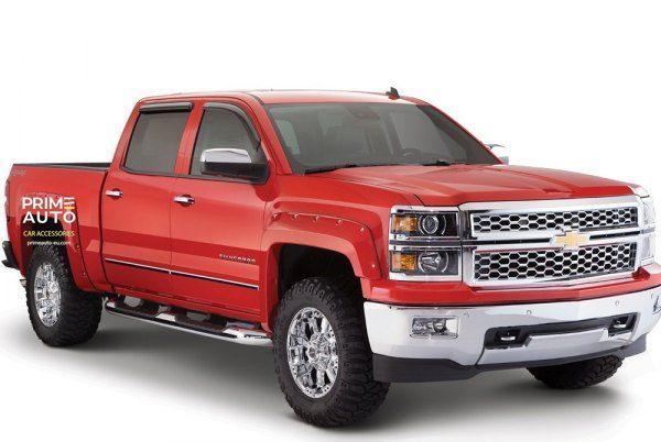 Fender Flares set 4 PCs Chevrolet Silverado 1500 2007-2013 Cutout Pocket-style black Bushwacker 40949-02
