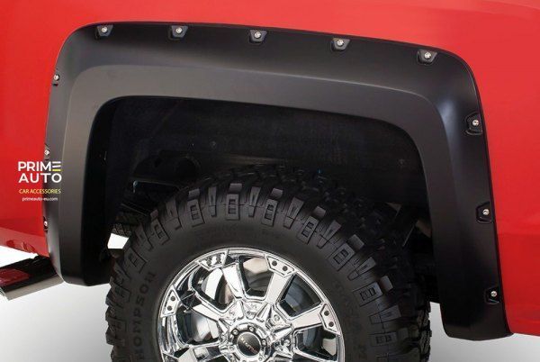Fender Flares set 4 PCs Chevrolet Silverado 1500 2007-2013 Cutout Pocket-style black Bushwacker 40949-02