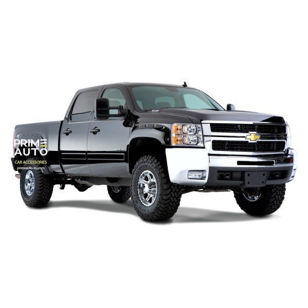 Fender Flares set 4 PCs Chevrolet Silverado 1500 2007-2013 Cutout Pocket-style black Bushwacker 40949-02