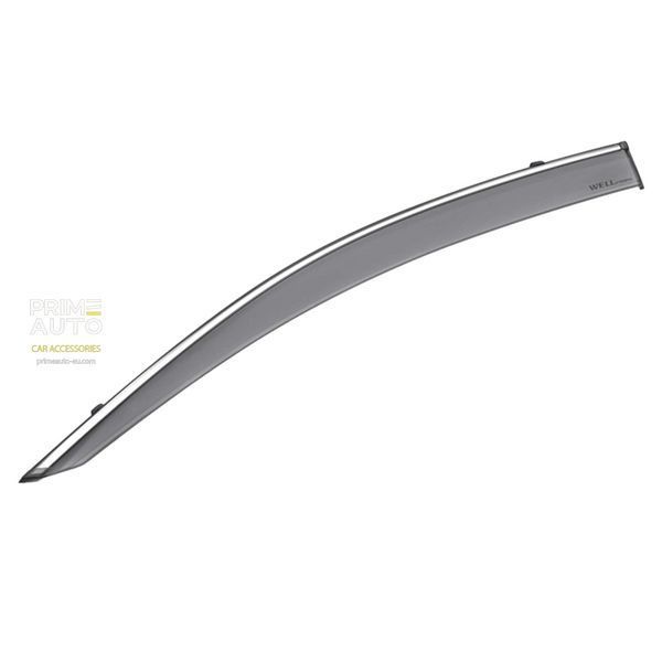 Дефлекторы окон к-т 4 шт с хромированным молдингом Honda Civic;Insight 2016 - 2022 Sedan Wellvisors 3-847HD033 3-847HD033 фото