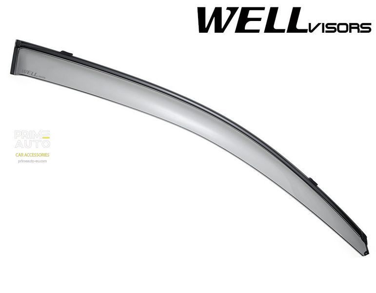 Owiewki do szyb samochodowych num 4 szt z czarna chromowana listwa Kia Sorento 2011 - 2015 Wellvisors 3-847KA002