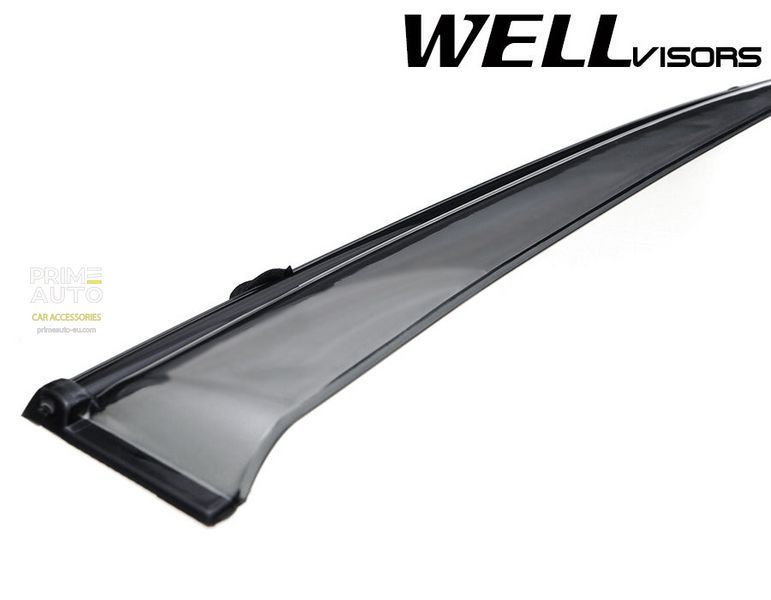 Owiewki do szyb samochodowych num 4 szt z czarna chromowana listwa Kia Sorento 2011 - 2015 Wellvisors 3-847KA002