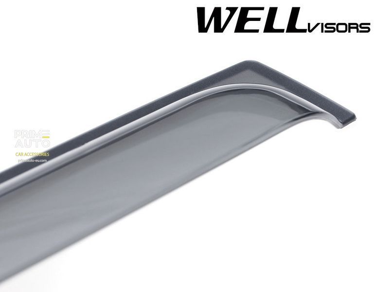 Window Deflectors 4pcs Set Premium Series Mitsubishi Outlander 2003-2006 Wellvisors 3-847MI001