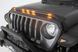 Deflektor maski spoiwo Aeroskin z paskiem LED czarny mata Jeep Wrangler JK 2007 - 2018 AVS 753060