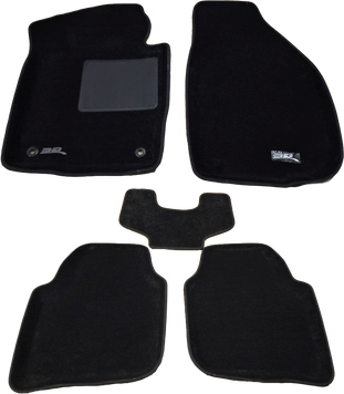 Fabric rugs 3D set 5 pcs black Skoda Superb 2010 - 2013 Sotra L1SK00302209