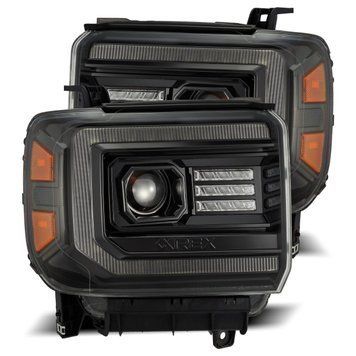 Faruri faţă GMC Sierra 2014-2018 LED LUXX series culoare Alpha-negru AlphaRex 880614
