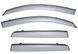 Window Deflectors 4pcs Set With Black Trim Mitsubishi Outlander 2007-2013 Wellvisors 3-847MI002