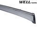Owiewki do szyb samochodowych num 4 szt z czarna chromowana listwa MAZDA 3 2010 - 2013 Hatchback Wellvisors 3-847MZ004