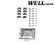 Owiewki do szyb samochodowych num 4 szt z czarna chromowana listwa Ford Ecosport 2018 - 2025 Wellvisors 3-847FD022