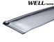 Window Deflectors 4pcs Set With Black Trim Mitsubishi Outlander 2007-2013 Wellvisors 3-847MI002