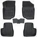 Car Mats with raised edge set 5 pcs Peugeot 207 2006 - 2012 (I) Black SOVA-PL
