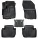Dywaniki gumowe z bokiem zestaw 5 szt Peugeot 4007 2007 - 2013 (I) czarny SOVA-PL