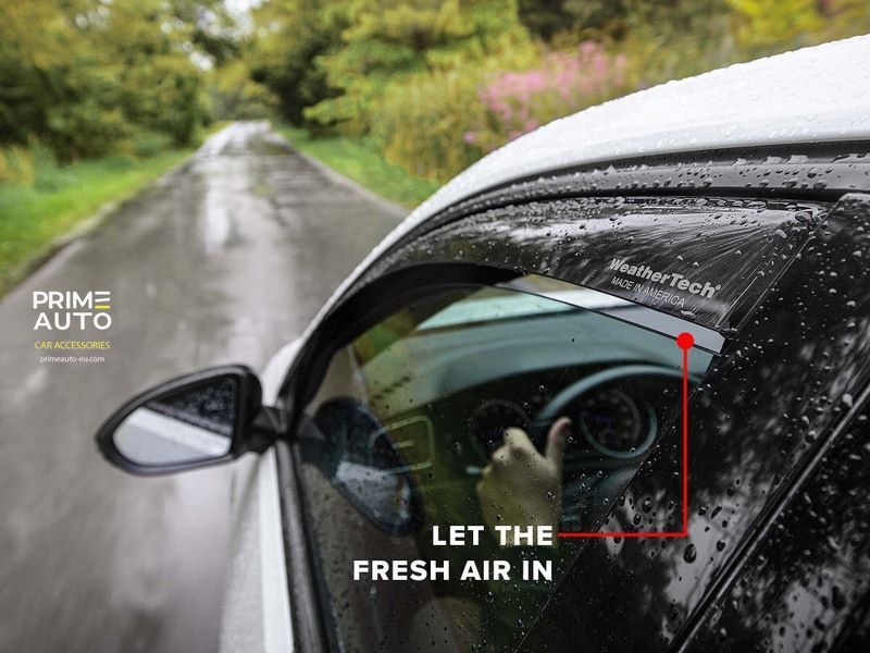 Side Window Deflectors in-channel front+rear Honda Passport 2026 + Gloss WeatherTech 821074IM