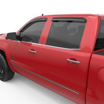 Window Deflectors 4 pcs set Chevrolet Sierra 2019 - 2025 Dark Gloss Extended Cab EGR 641891