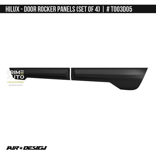 Moluri SET Toyota Hilux 2015-2025 negru AIR DESIGN TO03D05