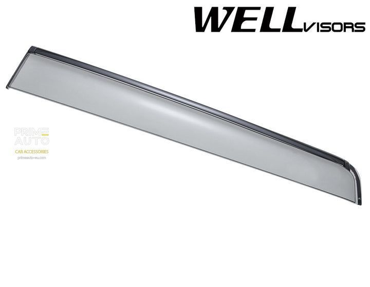 Дефлекторы окон к-т 4 шт с черным хромированным молдингом Mitsubishi Outlander 2014 - 2021 Wellvisors 3-847MI004 3-847MI004 фото