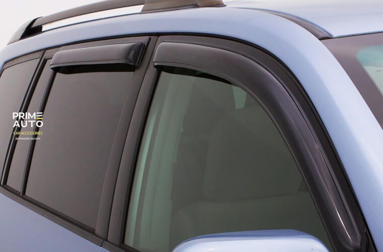 Window Deflectors 4 pcs Set Volkswagen Atlas 2018 - 2026 Ventvisor OUTSIDE MOUNT Smoke AVS 94193