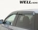 Дефлекторы окон к-т 4 шт с черным хромированным молдингом Mitsubishi Outlander 2014 - 2021 Wellvisors 3-847MI004 3-847MI004 фото 3
