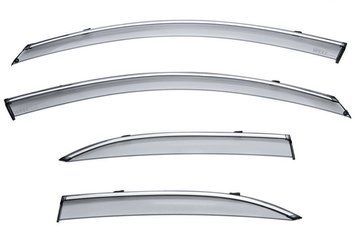Window Deflectors 4pcs Set with Chrome Trim Cadillac ATS 2013-2018 Sedan Wellvisors 3-847CA003