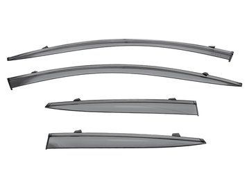 Window Deflectors 4pcs Set With Black Trim Kia Sorento 2021-2025 Wellvisors 3-847KA027