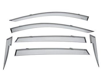 Window Deflectors 6pcs Set With Black Trim Acura RDX 2019-2025 Wellvisors 3-847AC016