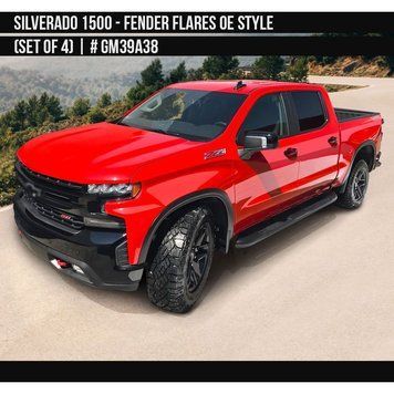 Extensoare pentru pasajele roții Chevrolet Silverado 1500 2019-2025 negru AIR DESIGN GM39A38